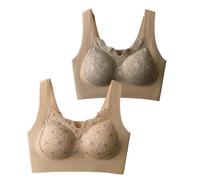 Comfiela Ivylift - Sujetadores para personas mayores, sin costuras, sin varillas, push-up, sujetadores suaves para mujeres mayores con senos caídos, 2pcs-d, XL