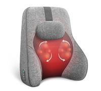 COMFIER Almohada de Apoyo Lumbar para Silla de Oficina, Coche, cojín de Apoyo Lumbar con 4 Cabezales de Masaje Shiatsu y función de calefacción, cojín de Espuma viscoelástica para Silla de Oficina