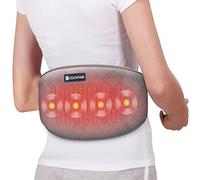 Comfier Almohadilla térmica con masaje, cinturón de masaje para dolor de espalda con 2 niveles de calor y 3 modos de masaje, almohadilla térmica para calambre, abdominal, lumbar, para mujeres,hombres