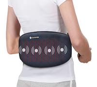 COMFIER Cinturón térmico con vibración para espalda, 147 x 22 cm, con 2 niveles de calor y 3 modos de masaje, almohadilla eléctrica con apagado automático