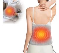 Comfier Cinturón Térmico de Masajeador Lumbar para el Dolor de Espalda, Correas Ajustables de 87 a 146 cm, Manta Eléctrica Lumbar con 3 Modos, 3 Intensidades y Temporizador