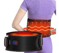 Comfier - Cojín térmico para dolor de espalda, cinturón envolvente calefactable para el vientre, masaje por vibración con parada automática, alivio del dolor lumbares, abdominales, piernas