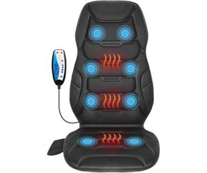 COMFIER Funda de Asiento con Masaje y Calor, Esterilla de Masaje con Vibración para Espalda y Cuello, Cojín de Asiento para Relajación, Masajeador Espalda para Oficina en Casa, Regalos para Mujer