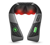 COMFIER Masajeador Cervical Inalámbrico con Función de Calor, Masajeador Cervical y Espalda y Hombros, Cojín de Masaje 3D con 3 Niveles de Intensidad, Recargable, Regalo Mujer Hombre