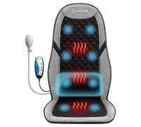 COMFIER Masajeador Cervical y Espalda con Calor, Funda de Asiento de Masaje con 5 Modos de Vibración, 3 Intensidades, 3 Temporizadores para Aliviar el Dolor de Espalda, Regalos para Mujeres