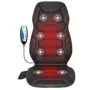 COMFIER - Masajeador de espalda con calor, cojín de masaje de vibración con 8 nodos y modos de masaje, silla de masaje para oficina en casa, silla con calefacción para dolor de espalda, regalos para
