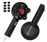 COMFIER Masajeador de mano para el crecimiento del cabello, masajeador de cabeza inalámbrico con 3 modos y 8 garras de silicona, masajeador corporal impermeable IPX7 para relajación del estrés, masaje