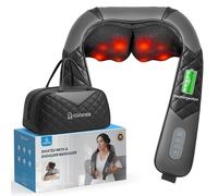 COMFIER Shiatsu - Masajeador de cuello con calor, masajeador eléctrico de tejido profundo para dolor de cuello y hombros, almohada de masaje de amasamiento profundo, uso en la oficina en casa, regalos