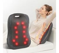 Comfier Shiatsu Masajeador de Espalda - Cojín Masajeador Cervical y Espalda Portátil con Calor, Almohadilla de Masaje de Amasamiento Ajustable para Silla, Uso Oficina, Regalos Originales para Mujer