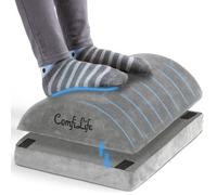 ComfiLife Reposapiés para debajo del escritorio en el trabajo, reposapiés ajustable de espuma viscoelástica para silla de oficina y silla de juegos, diseño ergonómico para aliviar el dolor de espalda
