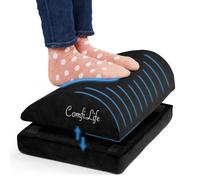 ComfiLife Reposapiés para debajo del escritorio en el trabajo, reposapiés ajustable para silla de oficina, juegos, diseño ergonómico de lágrima para aliviar el dolor de espalda, cadera y piernas, 100%