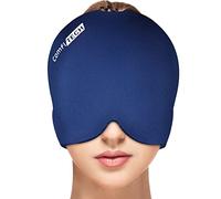 Comfitech Gorro para Alivio de Migraña y Dolores de Cabeza - Gorro Frío y Antifaz para Migrañas (Marino)