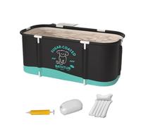 COMFOLIVING Bañera portátil, bañera portátil para adultos | Bañera de hielo | Bañera gruesa multicapa Bañera plegable bañera de spa familiar para baño pequeño 45,3 x 23,6 x 19,7 pulgadas