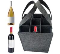 COMFOLIVING Bolsa de vino bolsa de transporte, bolsa de compras de vino | Bolsa de vino a prueba de fugas aislada con 9 botellas para viajes - Bolsa de vino portátil para hombres mujeres bebedor de