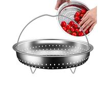 COMFOLIVING Cesta de cocción al vapor de acero inoxidable para cocinar al vapor, cesta de vapor extensible de acero inoxidable con asa | Cesto de vapor para ollas al vapor, para cocinar al vapor