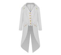 COMFOLIVING Disfraz para hombre, disfraces de Halloween para hombre, chaqueta pirata, disfraz steampunk, abrigo steampunk, ligero, cómodo y elegante para niños de 6 a 14 años