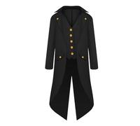 COMFOLIVING Disfraz para hombre, disfraces de Halloween para hombre, chaqueta pirata, disfraz steampunk, abrigo steampunk, ligero, cómodo y elegante para niños de 6 a 14 años