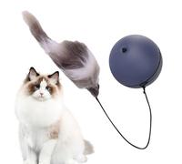COMFOLIVING Interactive Cat Ball, Automatic Rolling Cat Toy Ball, Battery-Operated Cat Ball Toy with Long Tail Teaser Cat Toy Ball For Indoor Cats, Smart Ball Toy For Automatic Moving Indoor Cats