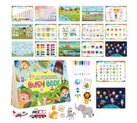 COMFOLIVING Libro ocupado para preescolar, libro ocupado para jardín de infantes, libro de aprendizaje en preescolar - Juguete de aprendizaje para preescolar, actividades de aprendizaje de jardín de