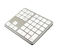 COMFOLIVING Teclado inalámbrico pequeño, teclado inalámbrico ABS para computadora, teclado silencioso de 2.4 G inalámbrico con 35 teclas, teclado compacto de mano con función de silencio para escribir