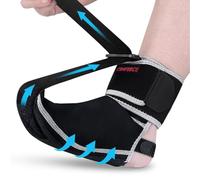 COMFORCE Calcetines de férula nocturna para fascitis plantar, soporte ajustable para fascitis plantar para caída del pie, tendinitis de Aquiles, espolón en el talón, alivio del dolor, color negro