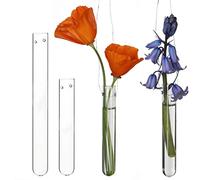COMFORDER Jarrón Decorativo en Forma de Tubo de ensayo de Vidrio para Flores, esquejes, estación de esquejes, Plantas Colgantes - 12 Piezas