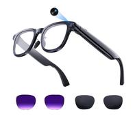 Comforniture Gafas inteligentes AI con cámara 4K, gafas Bluetooth antivibración de 8 MPW, grabación de video 1080P, reducción de ruido de micrófono dual, traducción en tiempo real e interpretación
