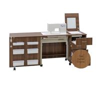 Comfort 2 Muebles para Máquina de Coser, Muebles de Coser, Mesa de Sewing Cabinet (Oak Kendal Coñac, L)