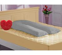 Comfort Collections Funda de almohada en forma de U, de 12 pies, para maternidad, embarazo, gigante, funda de almohada de cuerpo completo, color plateado