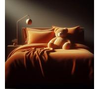 Comfort Collections - Juego de funda nórdica de forro polar tipo peluche, supersuave y cálida, con fundas de almohada. Tamaño doble, aproximadamente 200 x 200 cm, mandarina