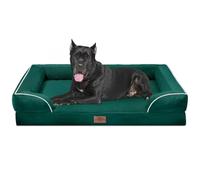 Comfort Expression Cama ortopédica para perros extragrandes de 53 x 42 pulgadas, cama para mascotas XXL de espuma de apoyo impermeable con cojín extraíble, sofá para perro con funda lavable y parte
