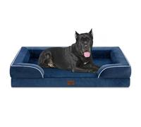 Comfort Expression Cama ortopédica XXL para perros, cama ortopédica impermeable extra grande para perros, sofá cama lavable con funda extraíble y parte inferior antideslizante (XXL, azul marino)