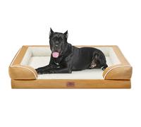 Comfort Expression Cama ortopédica XXL para perros, camas impermeables para perros extragrandes, sofá lavable para mascotas con funda extraíble y parte inferior antideslizante (XXL, caqui)