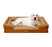 Comfort Expression Camas ortopédicas para perros extragrandes, lavables, FV, sofá cama jumbo, cama impermeable para perros con funda extraíble y parte inferior antideslizante (jumbo, caramelo)