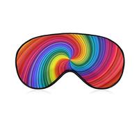 Comfort Light Abstract Rainbow Tie Dye Colorful Art Sleep Eye Mask para siestas Shift Work Blindfold Game, Plane Eye Cover para niñas, mujeres y niños, BlockLight