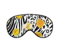Comfort Light Cute Flower Leopard Print Antifaz para dormir, viajes, trabajo, antifaz para dormir para niños, niñas, adolescentes, mujeres, BlockLight