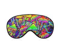 Comfort Light Trippy Mushroom Sleeping Eye Mask para Night Sleeping Trip Yoga, Eyeshade para hombres, mujeres y niños, alivia el estrés ocular