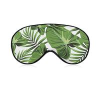 Comfort Light Tropical Leaves Plants Art Sleep Eye Mask para siestas Shift Work Blindfold Game, Plane Eye Cover para niñas, mujeres y niños, BlockLight