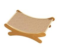Comfort Scratch Lounge - Cat Scratching Bed for Indoor Cats | Wood and Sisal Material, 2 in 1 Sofa Furniture Protector, Breathable Grind Claws Board, Keeps Cats Healthy with Relaxing Rest Spot