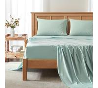 Comfort Spaces Coolmax - Juego de sábanas Suaves y Resistentes a la decoloración Que absorben la Humedad, con elástico Profundo Que se Adapta a colchones de hasta 16 Pulgadas, sábanas refrescantes en