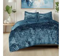 Comfort Spaces Juliette Luxe - Juego de edredón de Terciopelo exuberante con Reverso de Microfibra cepillada Suave, Juego de Ropa de Cama de Terciopelo Acogedor para Todas Las Estaciones, Juego de