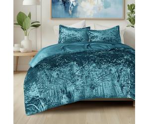 Comfort Spaces Juliette Luxe - Juego de edredón de Terciopelo exuberante con Reverso de Microfibra cepillada Suave, Juego de Ropa de Cama de Terciopelo Acogedor para Todas Las Estaciones, Juego de
