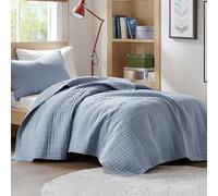 Comfort Spaces Ropa de Cama Ligera para Todas Las Estaciones, Fundas a Juego, Microfibra, Azul, Individual XL (66 x 90 Pulgadas)