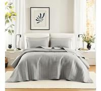Comfort Spaces Ropa de Cama Ligera para Todas Las Estaciones, Fundas a Juego, Tela, Gris, King