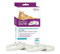Comfort Zone Paquete de 4 collares de feromonas calmantes para gatos | Desestresa a tu gato | Ayuda a los gatos a sentirse seguros, felices y tranquilos mientras reduce los comportamientos no deseados