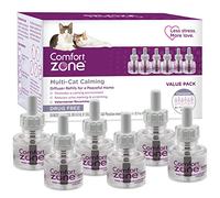 Comfort Zone Paquete de 6 recambios para difusor MultiCat; feromonas calmantes para Gatos ayudan a la ansiedad; recambios de 30 días