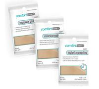 Comfort Zone Super Moleskin acolchado, protege las zonas de los pies de la fricción, paquete de 3