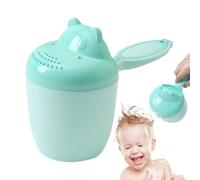 Comfortable Cup - Vaso de enjuague de seguridad de dibujos animados de 80 g, vertedor grueso para niños, tazas de ducha de champú para lavar la cabeza, mango de agarre suave, diseño resistente a