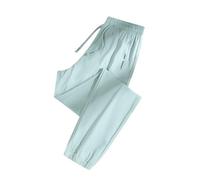Comfortable Pants for Women Casual, Ultra Stretch Ice Silk Pull-On Ageless Travel Pants with Pockets (Light Green-Jogger,3XL)