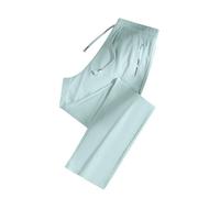 Comfortable Pants for Women Casual, Ultra Stretch Ice Silk Pull-On Ageless Travel Pants with Pockets (Light Green-Straight,3XL)